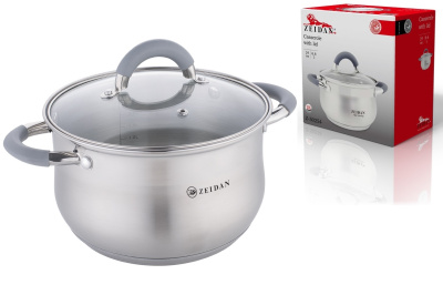 Кастрюля 6,6л комбинир.полир, силик/руч, ст/кр, капс дно п/у (нжс) (6)