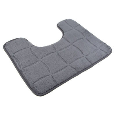 Коврик д/туалета, вельвет, губка 0,8 см, полиэстер, 50х40 см, плитка, графит VETTA (5/5)