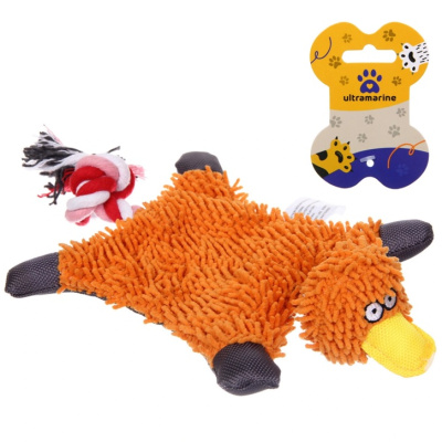 Игрушка д/собак малых и средних пород "ЗООГРАД",утка с канатом,с пищалкой и шуршалкой,31*16см (1/1)