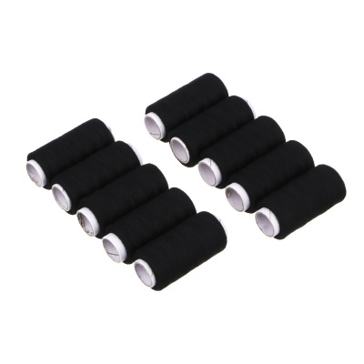 Нитки полиэстер, намотка 200м, черные, плотность 40 (10/10) Нитки полиэстер, намотка 200м, черные, плотность 40 (10/10)