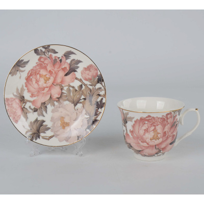 Набор чайный 2 пр., 225мл, фарфор MILLIMI Пионы (1/24)