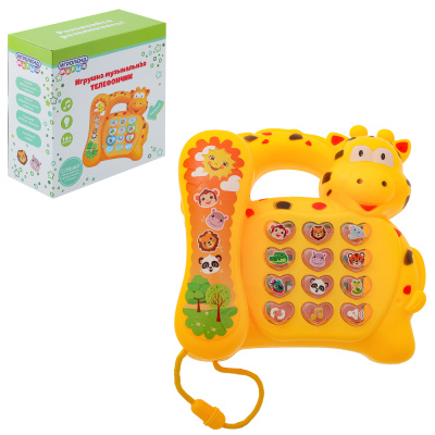 Игрушка музыкальная "Телефончик", звук, свет, PP, 16х16х7см, 3хАА ИГРОЛЕНД (1/1)