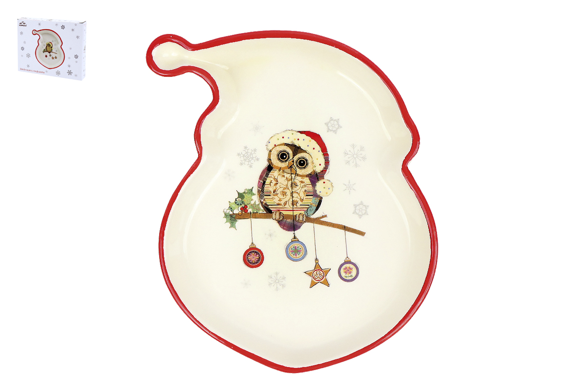 "Owl Christmas" Блюдо 19.9х15.1 ф.санта п/уп (1)