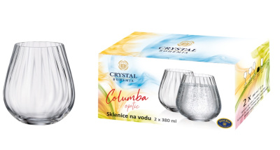 Набор стаканов 2пр 380 мл "COLUMBA OPTIC" для виски (стекло) (1/12)