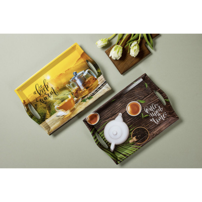 Поднос пласт. 35*25*3,8см VETTA  Аромат чая (2диз)(1/36)