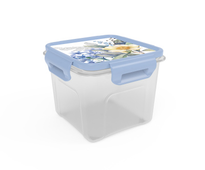 Контейнер квадратный Цветущий сад 0,9л (1/16)