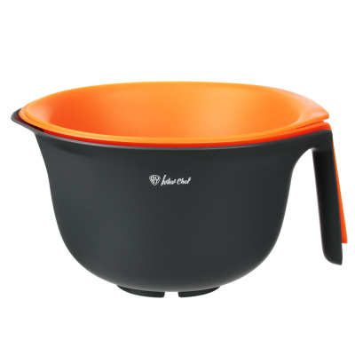 Набор салатников с дуршлагом 3пр, 24см, 26см, 28см, 1,5л, 2,5л, 2,8л, пластик Ivlev Chef Fusion (1/6