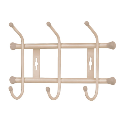 Вешалка настенная 3 крючка 285х180х67 (бежевый металлик) (1/5)