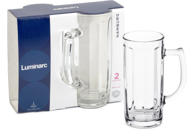 Набор кружек 500мл 2пр для пива Hamburg стекло (1/6)