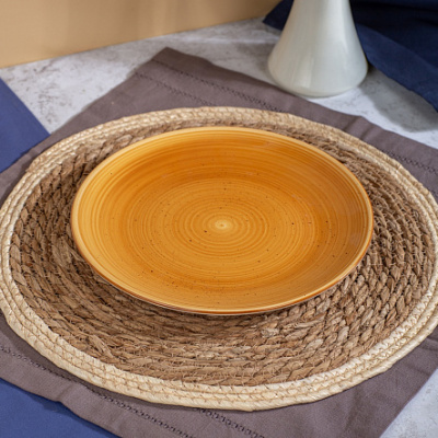 Тарелка 24.8см обеденная TWIST медовый ((керам.) (6/24)