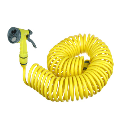 Шланг спиральный д/полива, 15м, 5 реж., быстросъемный соединитель, ПВХ INBLOOM (1/4)