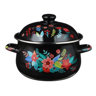 Кастрюля эмалированная, 20см, 2,8л, индукция VETTA Колор (1/12)