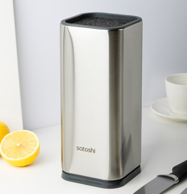 Подставка для ножей 10х23см, полипр. разд.SATOSHI Комман (1/8)