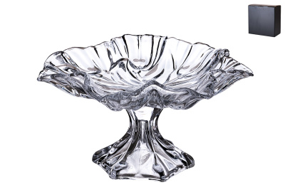 Блюдо 22х11х11 см сервировочное на ножке (стекло) (1/12)