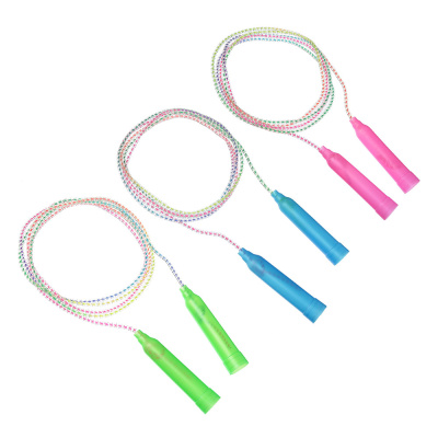 Скакалка радужная 2,3м*4,3мм (ПВХ, пластик) SILAPRO (3цв) (1/12/360)