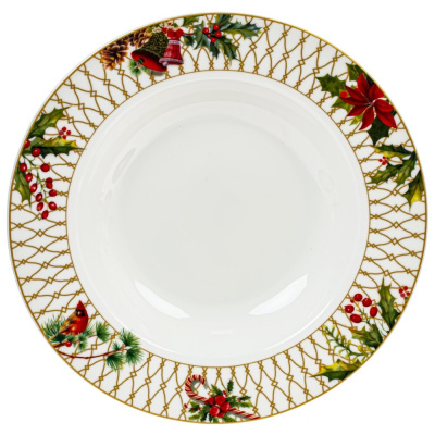 Тарелка "Зимнее волшебство", L21,5 W21,5 H3см (фарф.) (1/24)