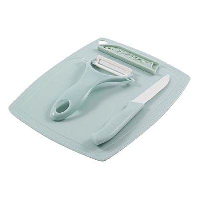 Набор кухонный CERAMIC 3пр: нож, овощечистка, разделочная доска (1/100)