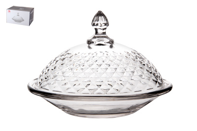 Блюдо 20.5*13.5*15.5см с/кр стекло (1/16)