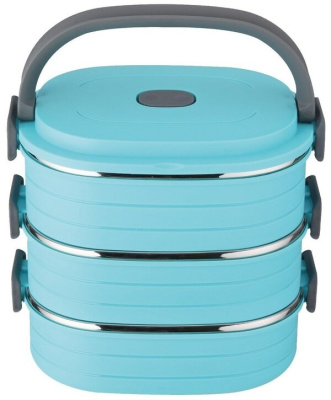 Термоконтейнер 19,5*14,5*18 см,3 емк.900мл (пласт.нжс) (12)