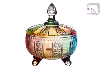 Ваза сервировочная 12*14см с/кр (стекло) (1/24)