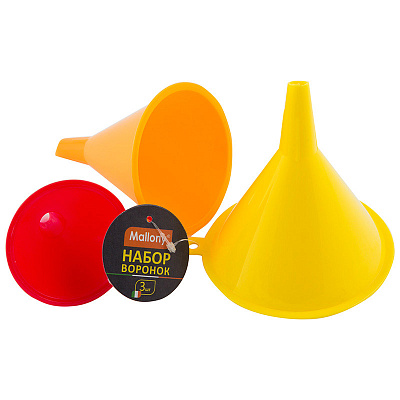 Набор воронок 3шт 11*10,5*10см d 10,8 и 7 см.(1/24/72)