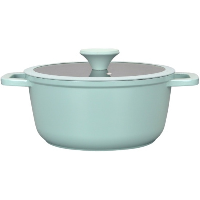 Кастрюля 6,6 л. NICOLE, мрамор.А/П, крыш.стекл.с сил.ободом(алюм.) (1/6)