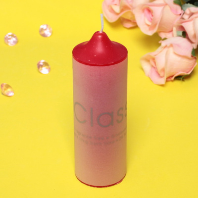 Свеча "Classic" 5*15см цвет красный ZD-103 (1/12/96)