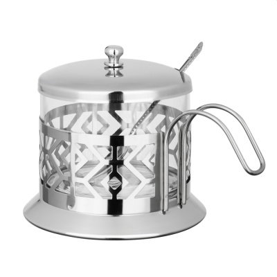 Сахарница с ложкой, 200мл., стекло, нжс SATOSHI Гельсингфорс (1/48)