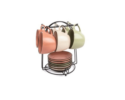 Набор чайный 12 предм.240мл. на метал.стенде (керамика) (1/4)     