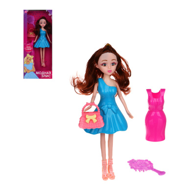 Кукла с аксессуарами, pvc, pp, 13х4,5х32см, 2 диз ИГРОЛЕНД (1/80)