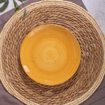 Тарелка 20см десерт TWIST медовый (керам.) (6/36)