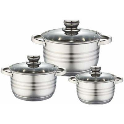 Набор посуды Premium 6пр (1,5л,2л,3л) стекл.крышка (нжс) (4)