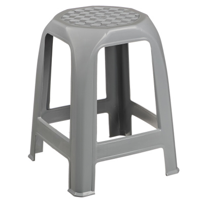 Табурет 35,5х35,5х46см, пластик, серый (1/8)