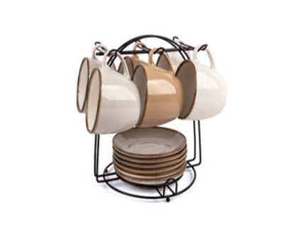 Набор чайный 12 предм.240мл. на метал.стенде (керамика) (1/4)     