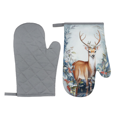 Прихватка-варежка, 18х28см, 100% хлопок, олень PROVANCE Нордик (6/18)