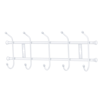 Вешалка настенная 5 крючков 484*180мм (белый матовый) (1/5)