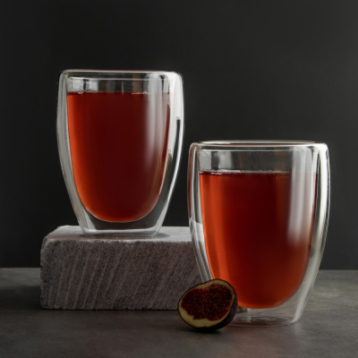 Набор стаканов с двойными стенками, 2шт, 330 мл, стекло BY COLLECTION (1/24)