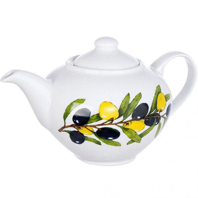 Чайник 800 мл Удачный Оливки (фарфор) , р.1733 (1/12)