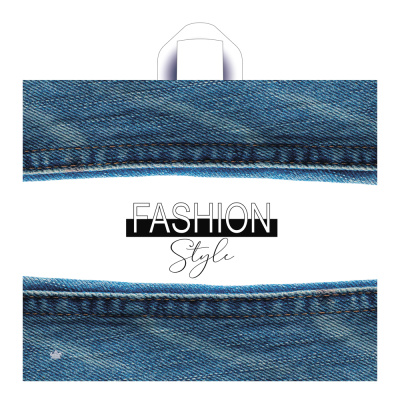 Пакет Стиль Джинс-пакет с петлевой ручкой, 50x60 см, 60 мкм ПВД(1/25)