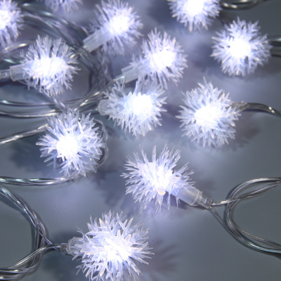 Гирлянда эл. вьюн 4м, 20LED, белый, пост. свечение, ПВХ прозр, 220В СНОУ БУМ (1/1)