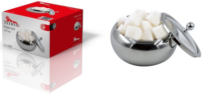 Сахарница с ложкой нержавеющая сталь ZEIDAN нерж. (1/36)