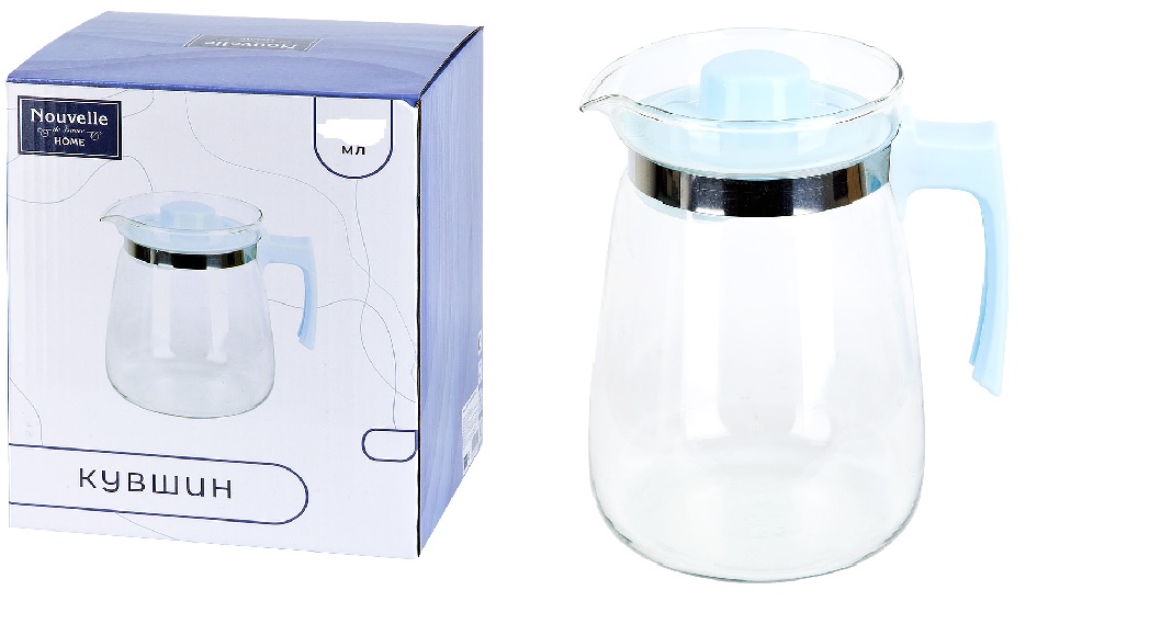 Кувшин 1500мл с крышкой-фильтром п/у бор.стекло (36)
