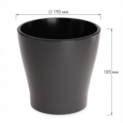 Горшок цв. "Лея" 3,6л двойной (графитовый) пласт (уп.20)