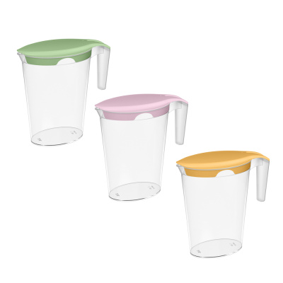 Кувшин 2л с крышкой, пластик, 3 цв Ботаника (3/9/27)