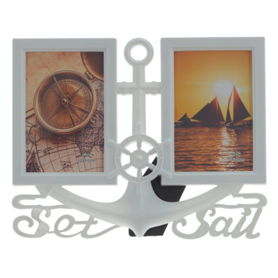 Фоторамка для 2-х фото, L29 W1,5 H23 см (полимер.матер.)(60)