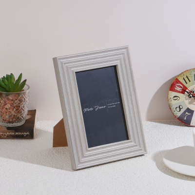 Фоторамка, 10х15 см, полистирол, цвет серый, арт.3-37 (4/24)