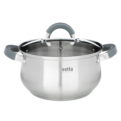 Кастрюля 3,6л "Вена" (20*11.5см)  ст/кр, индукция VETTA (1/12)