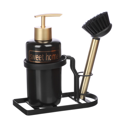 Диспенсер д/моющего средства со щеткой и металлической стойкой "Sweet Home" VETTA (1/12)