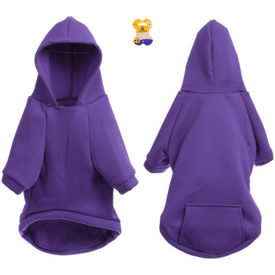 Кофта - толстовка д/мелких пород собак "BRO Style",цв.фиолетовый, р 2XL (на флисе) (1/12)