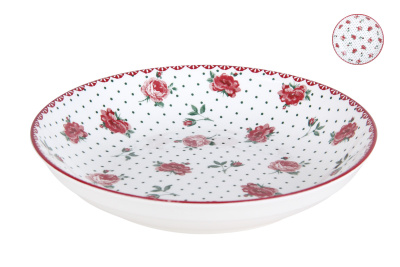 Тарелка 20см "Английский ситец" глубокая (фарф.) (12/60)